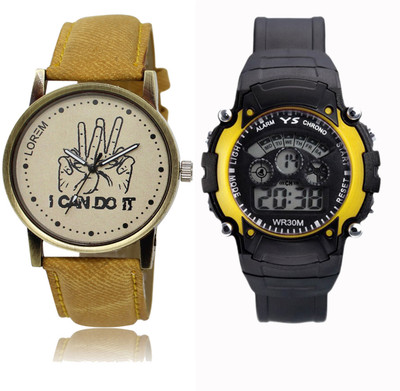 

CM Kids Watch Combo With New Designed LR 030_Yellow Sport Watch - For Boys