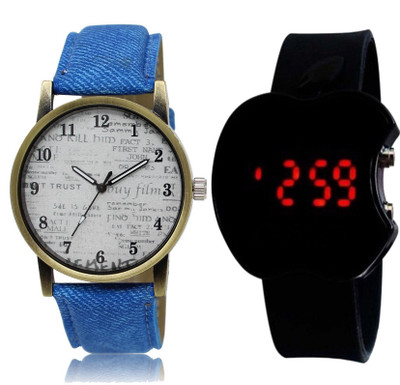 

SRK Enterprise Boys Watch Combo With New Designed LR 028_Black Apple Watch - For Boys