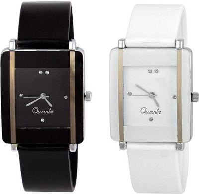 

TESLO Analog WHITE and Black casual & SQARE& Glory style OR party wedding and wrist watch of formal watch and look for girls , women and collage teenagers Kava Glory Watches Watch - For Girls