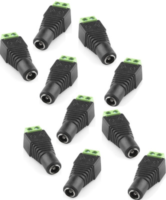 

ReTrack SET OF 10PC Screw Fastening Type Female DC Power Plug-Connector DC Power Female Wire Connector(Black, Pack of 10)