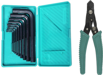 TAPARIA KM-9V ALLEN KEY SET AND WS-06 WIRE STRIPPER PACK OF 2 Allen Key Set