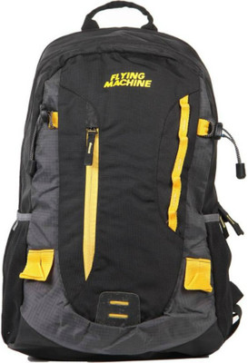 

Flying Machine FMSB0046 18 L Backpack(Black, Grey)