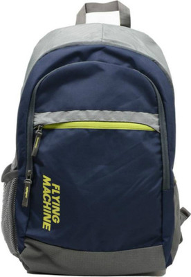 

Flying Machine FMSB0043 18 L Backpack(Blue, Grey), Navy blue