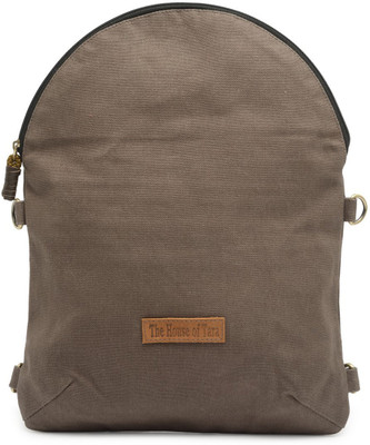 

The House of Tara Coated Canvas Crossbody Bag 4 L Backpack(Grey)