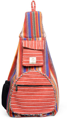 

The House of Tara Handloom Fabric Shoulder Bag 20 L Backpack(Multicolor), Red