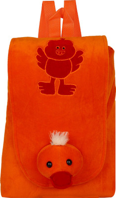 

say basket Kids School Bag Designer School Bag Plush Bags Soft Toy Picnic Backpack Orange Chick Full Flap - 33 cm(Orange)
