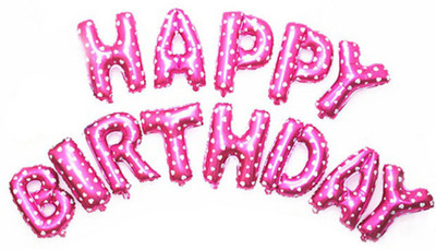 

Aone Solid Cute Pink Alphabet Letters foil Balloons Happy Birthday Foil Balloons Party Decoration Foil Balloons 13 Letters, 16inch Balloon(Pink, Pack of 1)