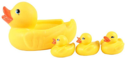 

GDCREATIONS Chu Chu Duck Family Baby Bathing Toys Set Bath Toy(Yellow)