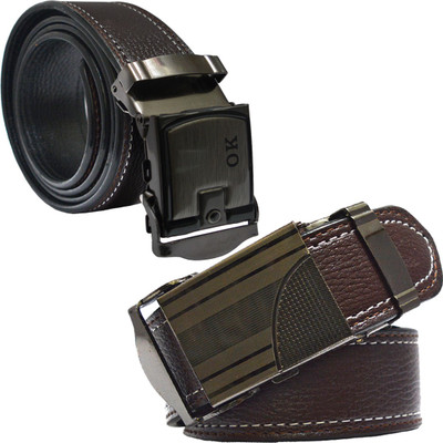 

Sun Shopping Men Formal Brown Synthetic Belt