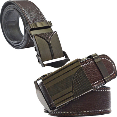 

Sun Shopping Men Formal Brown Synthetic Belt
