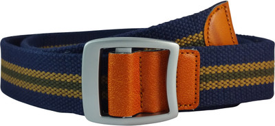 

Ammvi Creations Men Casual Black Canvas Belt