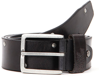 

Flying Machine Men Casual Black Genuine Leather Belt
