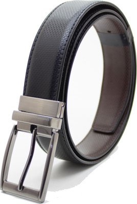 

NIetz Men Casual Black Genuine Leather Reversible Belt