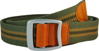

Ammvi Creations Men Casual Green Canvas Belt