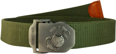Ammvi Creations Men Casual Green Canvas Belt