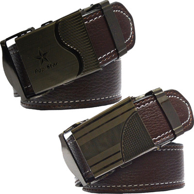 

Sun Shopping Men Formal Brown Synthetic Belt