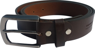 EL Mio Men Casual, Party, Formal, Evening Brown Genuine Leather Belt