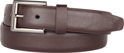 

U+N Men Casual Brown Genuine Leather Belt