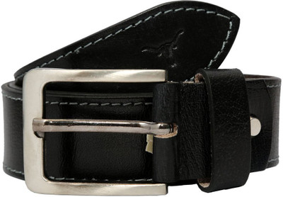 

Hidekraft Men Casual Black Genuine Leather Belt