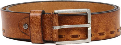 

Flying Machine Men Casual Tan Genuine Leather Belt