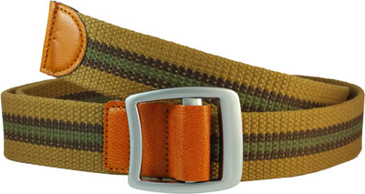 

Ammvi Creations Men Casual Khaki Canvas Belt