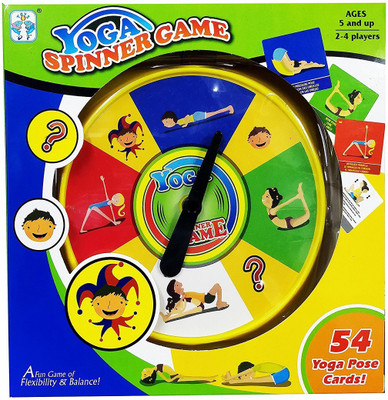 

Sanyal Spinner Toy with 54 Yoga Poses Fun Game of Flexibility and Balance Board Game