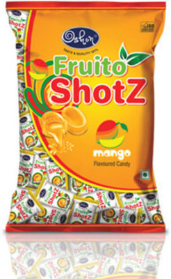 

Oshon Fruitofiz Shotz Mango , 110 Pieces Pouch Assorted Fruit Candy Mango Candy