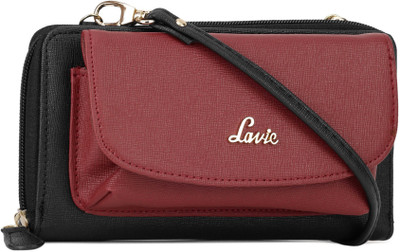 

Lavie Casual Black, Maroon Clutch
