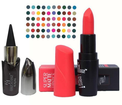 

AV Half N Half Super Matte Lipstick Kajal Bindi(Set of 3)