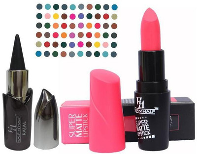 

AV Half N Half Super Matte Lipstick Kajal Bindi(Set of 3)