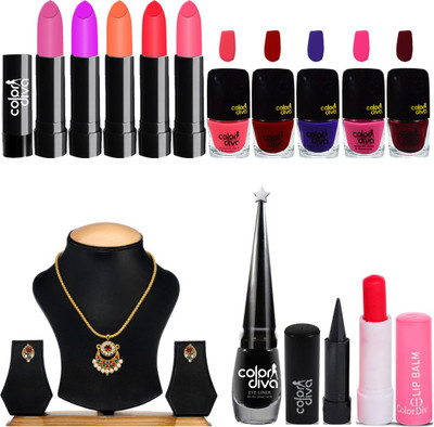 

Adbeni Professional Makeup Combo With Gold Plated Pendant(Set of 14)