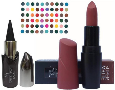 

AV Half N Half Super Matte Lipstick Kajal Bindi(Set of 3)