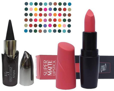 

AV Half N Half Super Matte Lipstick Kajal Bindi(Set of 3)