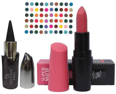 

AV Half N Half Super Matte Lipstick Kajal Bindi(Set of 3)