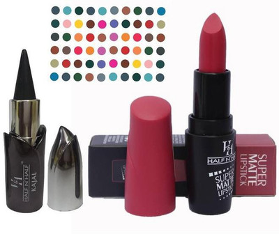 

AV Half N Half Super Matte Lipstick Kajal Bindi(Set of 3)