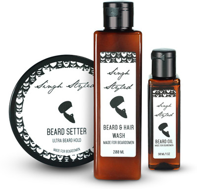 

Singh Styled Beardsmen kit - Beard Setter 140g, Beard Wash 200 ml and Beard oil 30 ml(Set of 3)
