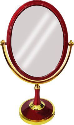 

Majik Makeup Mirror Magnifying / Makeup Mirror with Stand / Makeup Mirror for Men & Women Home & Parlour(Maroon Big)