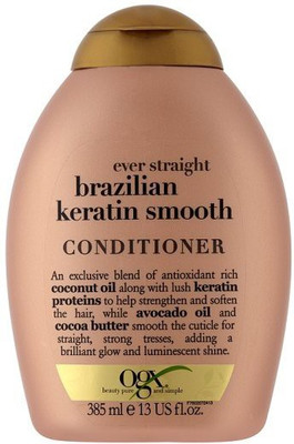 

OGX Brazilian Keratin Conditioner 385Ml-An exclusive blend of antioxidant rich coconut oil along with lush keratin proteins to help strengthen and soften the hair(385 ml)