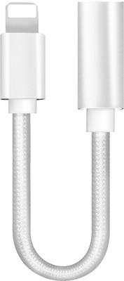 

VibeX ® NewK Iphone Lightning to 3.5mm Headphone Jack Adapter Headphone Adapter(Mobile, Laptop, Tablet, Mp3, Gaming Device, Silver)