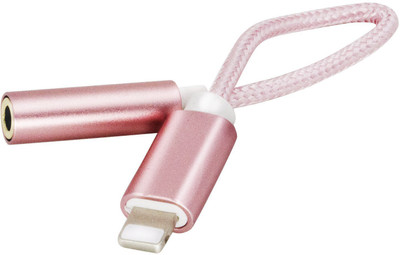 

VibeX ™ Lightning Adapter, Anskp Nylon Braided Lightning to 3.5 mm Headphone Jack Cable Aux Audio Adapter for iPhone 7 / 7 Plus[Support iOS 10.3] Headphone Adapter(Rose Gold)