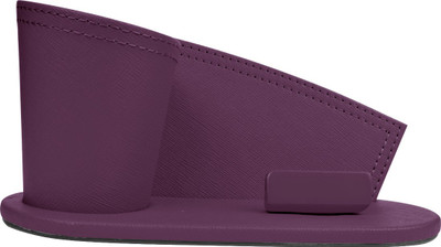 

UNTOLD 1 Compartments WoodCraft Pens Pencils Holder Desk Stationery Organiser(Purple)