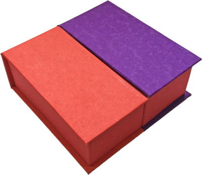 

Revolt India 2 Compartments Cardboard Jewel Box and Stationery Storage Box(Red, Purple)