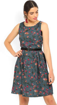 Tokyo Talkies Women A-line Multicolor Knee Length Dress