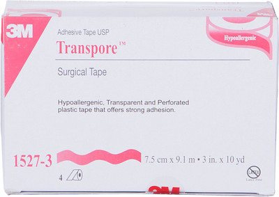3M Transpore™ 1527-3, 3 inch x 10 yard, Box of 4 First Aid Tape(Pack of 4)