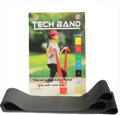 

TECHBAND Latex Free Level 6 Silver Exercise Resistance Band(Silver)