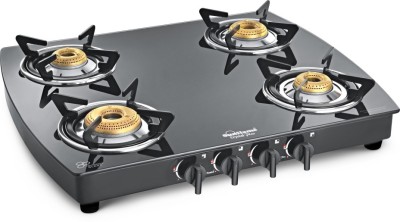 SUNFLAME Crystal Plus Dx 4B BK auto Glass Automatic Gas Stove(4 Burners)
