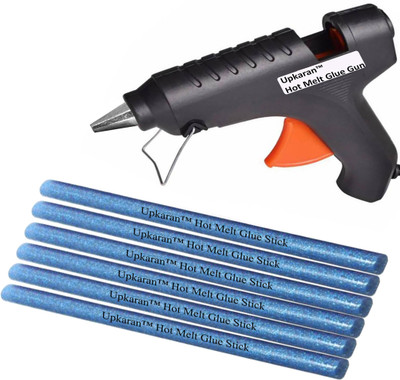 

Upkaran 40w with 6 Blue Glitter Glue Sticks Heavy Hot Melt Glue Gun For Quick Repairs, Paper & Cloth High-Tech Professional Electronic Standard Temperature Corded Glue Gun(11 mm)