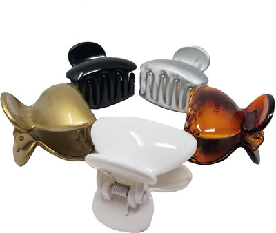 

Must Visit Claw Grip Multi Colors Small Size Hair Clips Pack of 5. Hair Claw(Multicolor)
