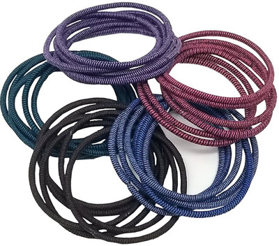 

Evolution Elastic Rubber Band Metal Free Soft Fabric Basic Shade Thin Hair Ties For Women (Pack of 30) Rubber Band(Multicolor)