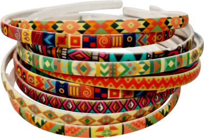 

Evolution Hair Band Multicolored Nature Colors Print Hair Band, Head Band, for Women/Girls (Pack of 12) Hair Band(Multicolor)